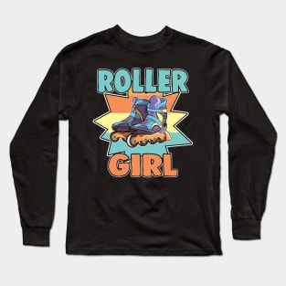 Roller Girl Inliner Rollerblades Inline Skates Long Sleeve T-Shirt